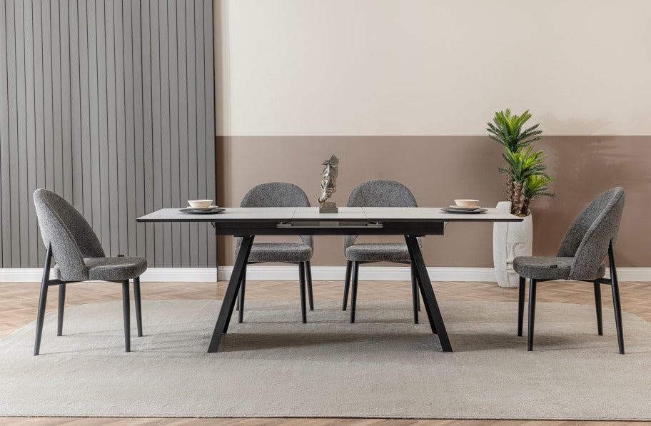 Verattı Gucci Yenisey Açılabilir Lüks Yemek Masası Takımı