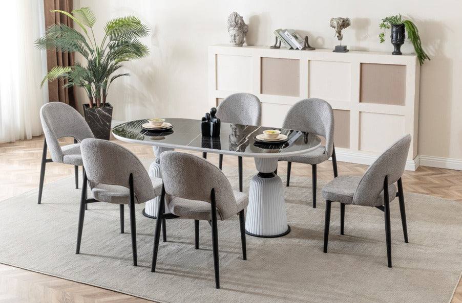 Veratti Mobilya Verattı Venüs Sonato Ahenkli Tasarım Lüks Yemek Masası Takımı