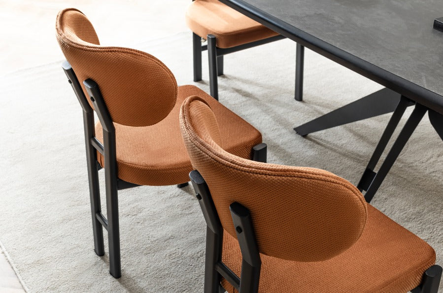 Verattı Barcelona Siyah Modern ve Lüks Yemek Masası Takımı