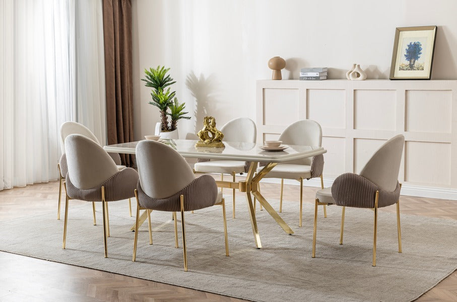 Verattı Real Silves Geniş Tasarım Lüks Yemek Masası Takımı