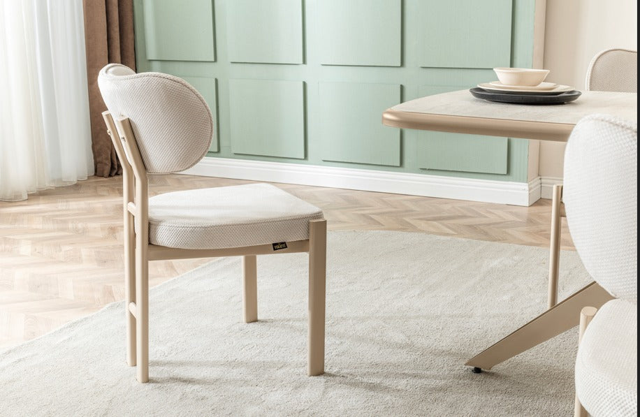 Verattı Barcelona Traverten Doğal Dokulu Lüks Yemek Masası Takımı