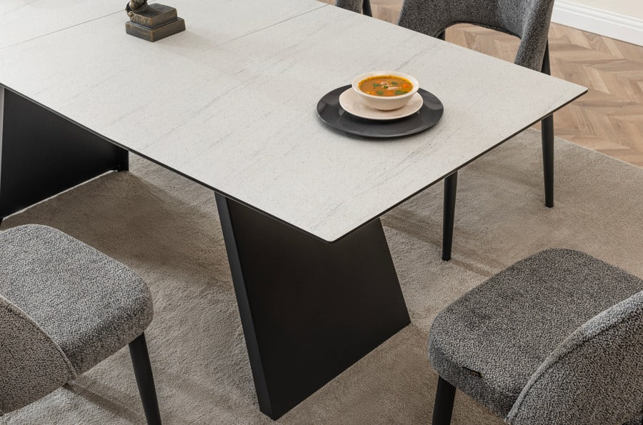 Verattı Gucci Yenisey Açılabilir Lüks Yemek Masası Takımı