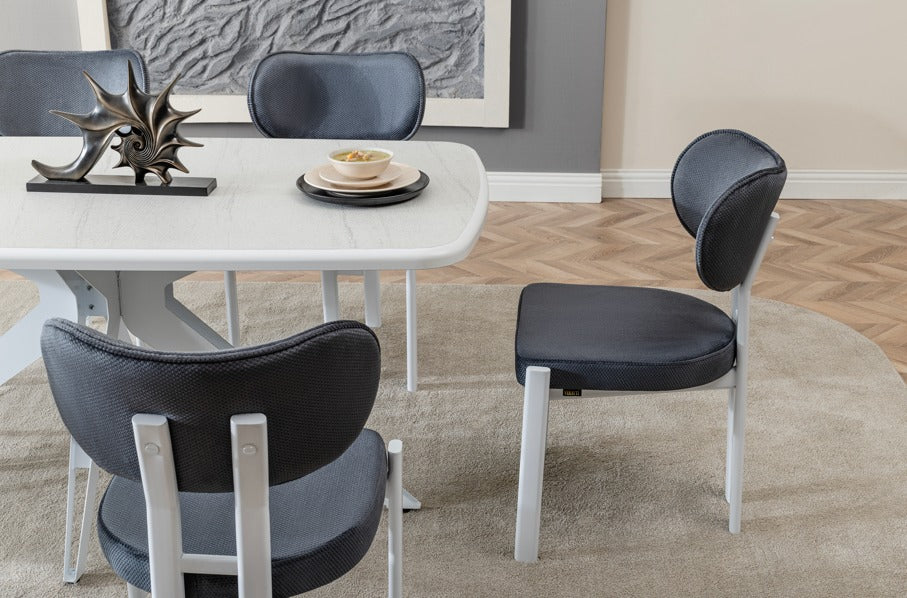 Veratti Mobilya Verattı Barcelona Yenisey Modern ve Avangart Lüks Yemek Masası Takımı