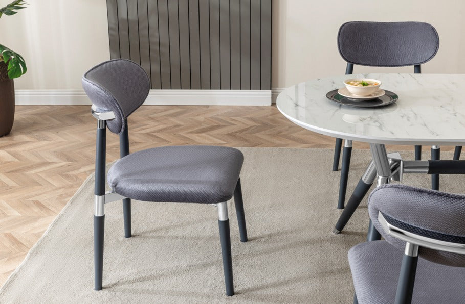 Veratti Mobilya Verattı Tesla Marmo Mermer Dokulu Lüks Yemek Masası Takımı