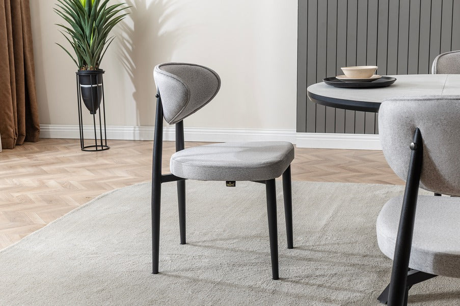 Veratti Mobilya Verattı Luna Yenisey Avangart Tasarım Açılabilir Lüks Kare Yemek Masası Takımı