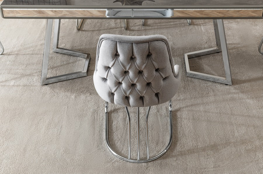 Veratti Mobilya Verattı Berlin Irony Modern İhtişamlı Lüks Yemek Masası Takımı