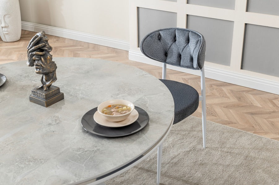 Verattı Royal Rampla Karakteristik Tasarım Açılabilir Lüks Yemek Masası Takımı