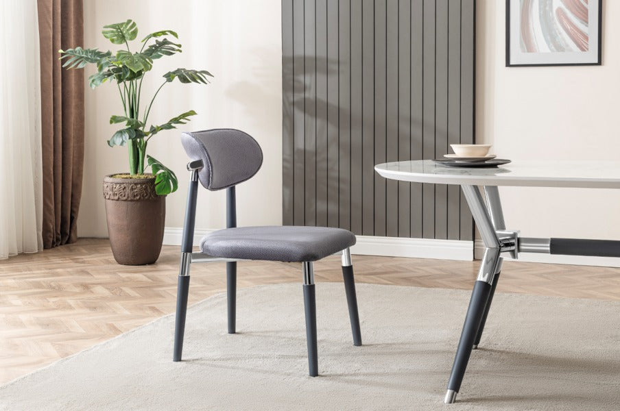 Veratti Mobilya Verattı Tesla Marmo Mermer Dokulu Lüks Yemek Masası Takımı